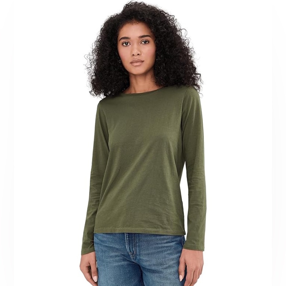 MadeWell Classic Women's Long-Sleeve Tee - Olive Green